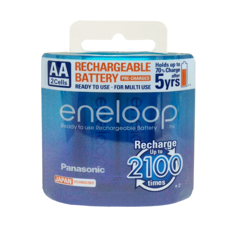 Panasonic Eneloop Rechargeable AA รุ่น BK-3MCCE/2NT 2 ก้อน/แพ็ค (2000mAh)